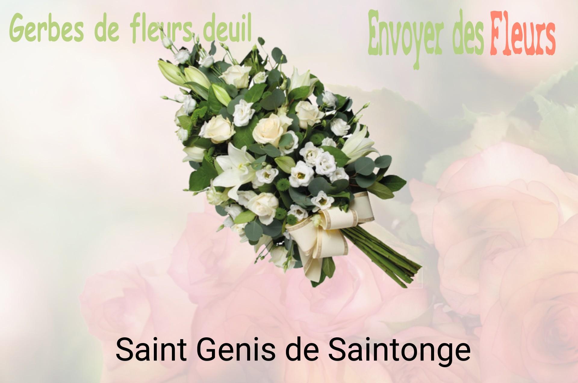 Gerbe de fleurs de deuil livrée à Saint-Genis-de-Saintonge